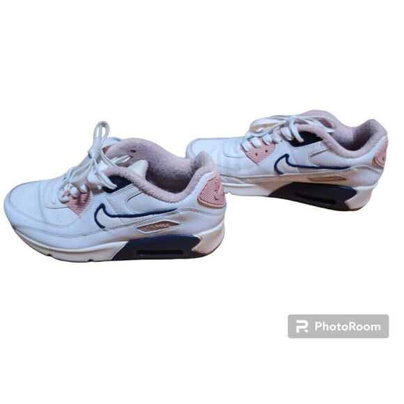 Nike Air Max 90 LTR SE White Pink Glaze Sneakers Size 6Y - Picture 4 of 8